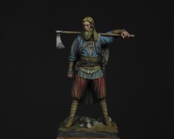 Front Viking, 8th - 11th Century a 75mm figure fine scale model kit produced by Hawk Miniatures