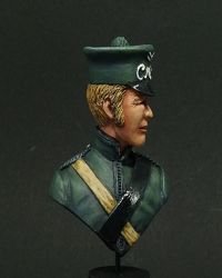 Front View - British Mounted Rifles NCO, Cape Wars 1830 - fine scale model bust kit produced by Black Eagle Miniatures