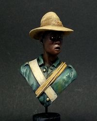 Front View - Native Scout, Cape Wars 1830 - fine scale model bust kit produced by Black Eagle Miniatures